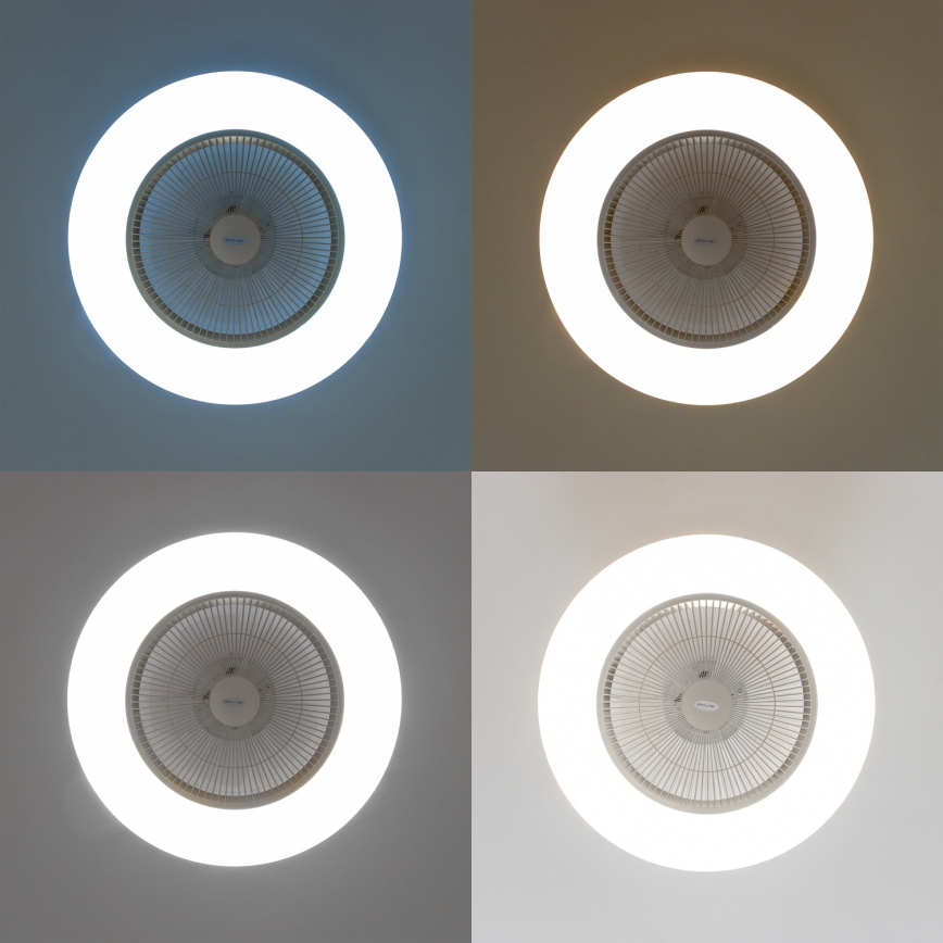 Brilagi - LED Dimmable φωτιστικό με ανεμιστήρα AURA LED/38W/230V 3000-6000K ασημί + τηλεχειριστήριο