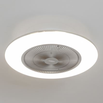 Brilagi - LED Dimmable φωτιστικό με ανεμιστήρα AURA LED/38W/230V 3000-6000K ασημί + τηλεχειριστήριο
