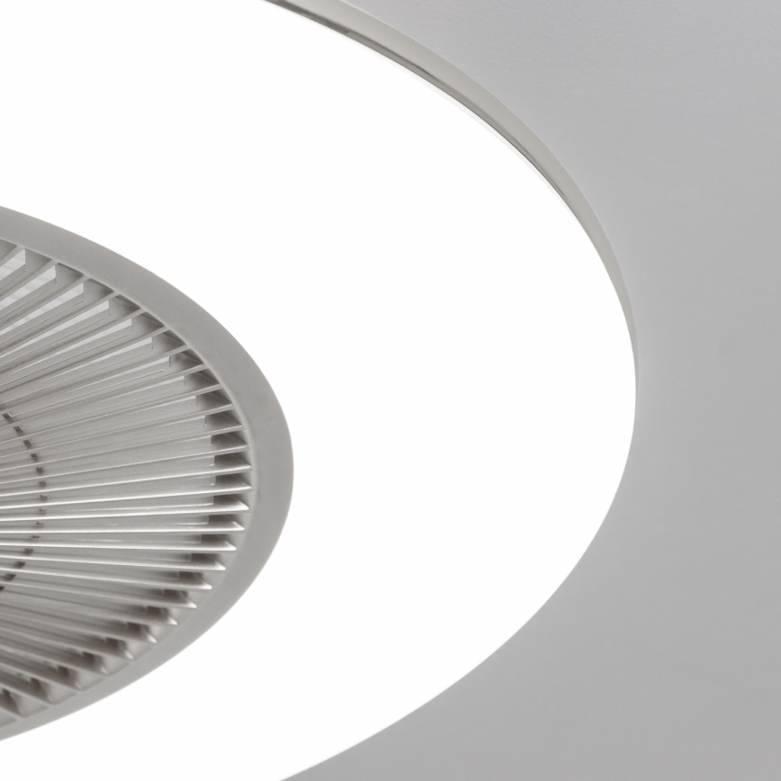 Brilagi - LED Dimmable φωτιστικό με ανεμιστήρα AURA LED/38W/230V 3000-6000K ασημί + τηλεχειριστήριο