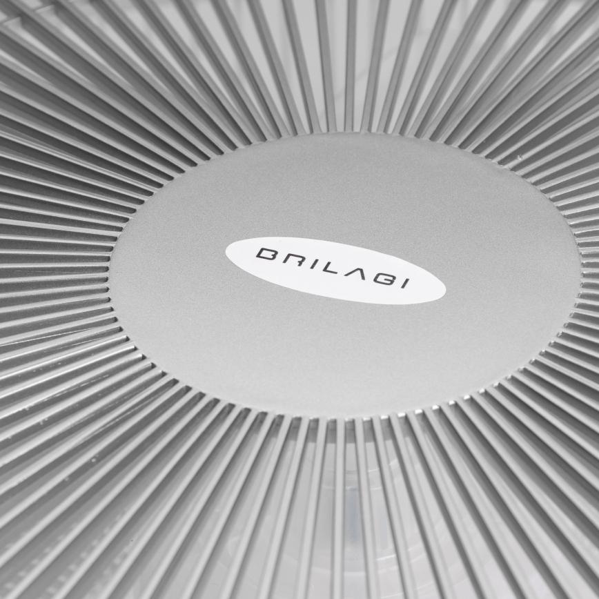 Brilagi - LED Dimmable φωτιστικό με ανεμιστήρα AURA LED/38W/230V 3000-6000K ασημί + τηλεχειριστήριο
