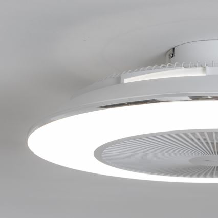 Brilagi - LED Dimmable φωτιστικό με ανεμιστήρα AURA LED/38W/230V 3000-6000K λευκό + τηλεχειριστήριο