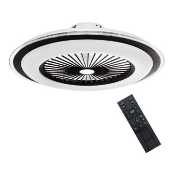 Brilagi - LED Dimmable φωτιστικό με ανεμιστήρα RONDA LED/48W/230V 3000-6000K μαύρο + τηλεχειριστήριο