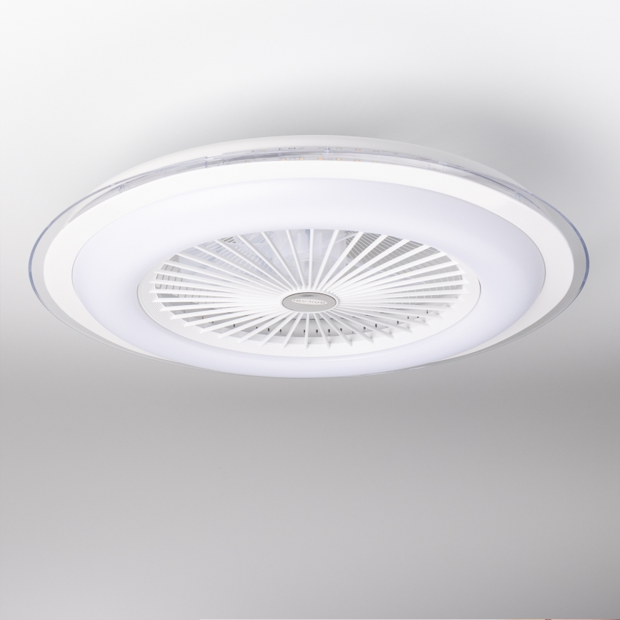 Brilagi - Φωτιστικό LED Dimmable με ανεμιστήρα RONDA LED/48W/230V 3000-6000K λευκό + τηλεχειριστήριο