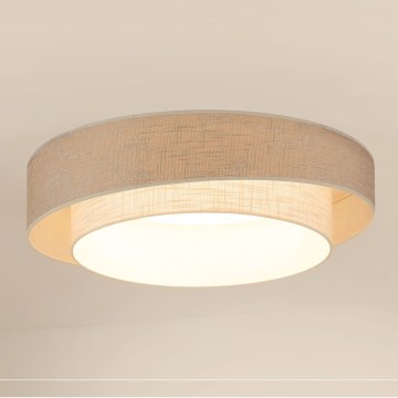 Brilagi - LED Dimmable φωτιστικό οροφής DOVER SHINE LED/24W/230V 3000/4000/6500K γκρι/κρεμ + τηλεχειριστήριο