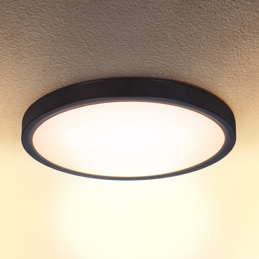 Brilagi - LED Dimmable φωτιστικό οροφής ESTELA LED/36W/230V 3000-6500K ø 30 cm μαύρο + τηλεχειριστήριο