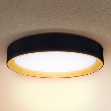 Brilagi - LED Dimmable φωτιστικό οροφής LARIOS LED/48W/230V 3000-6500K ø 39 cm μαύρο + τηλεχειριστήριο