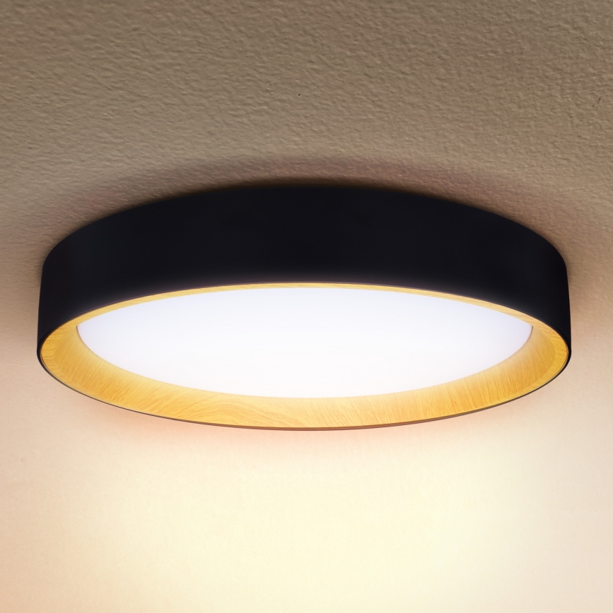 Brilagi - LED Dimmable φωτιστικό οροφής LARIOS LED/60W/230V 3000-6500K ø 49 cm μαύρο + τηλεχειριστήριο