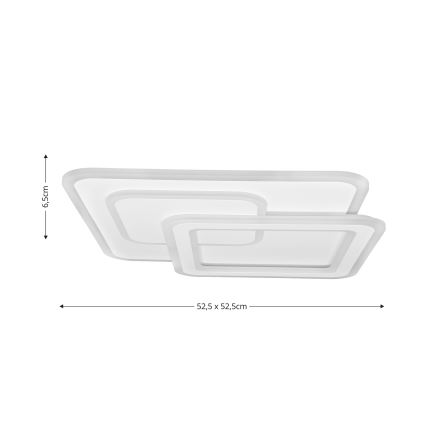 Brilagi - LED Dimmable φωτιστικό οροφής MODERN LED/80W/230V 2700-6500K 52,5x52,5 cm + τηλεχειριστήριο