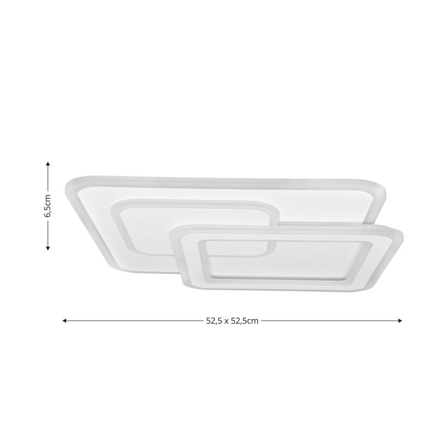 Brilagi - LED Dimmable φωτιστικό οροφής MODERN LED/80W/230V 2700-6500K 52,5x52,5 cm + τηλεχειριστήριο