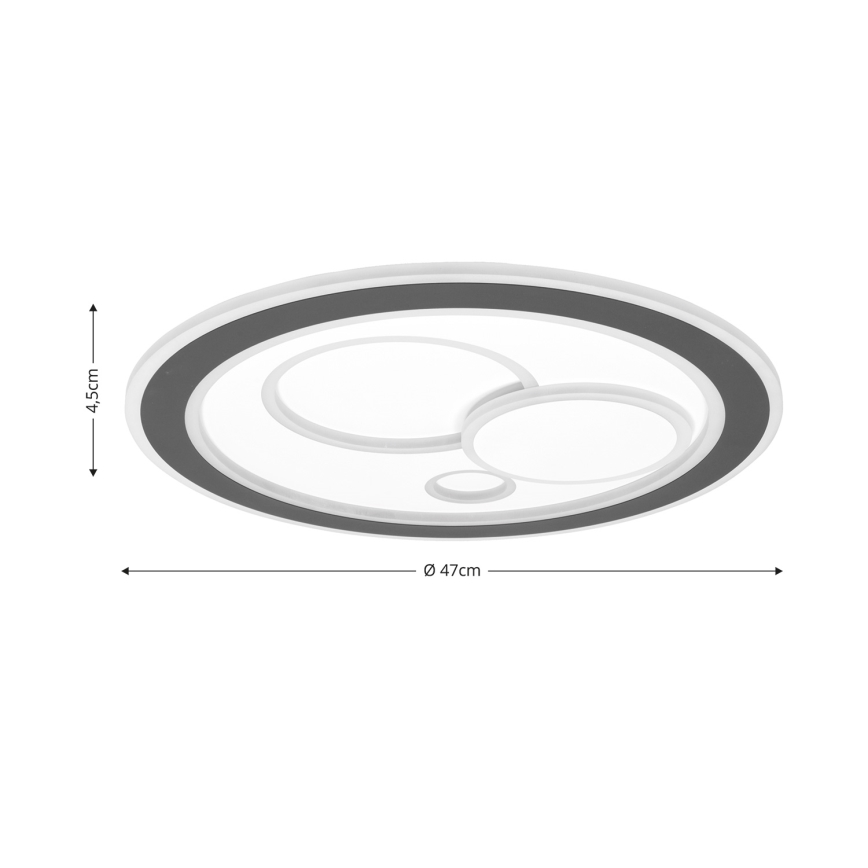 Brilagi - LED Dimmable φωτιστικό οροφής MODERN LED/89W/230V 2700-6500K διάμετρος 47 cm + τηλεχειριστήριο
