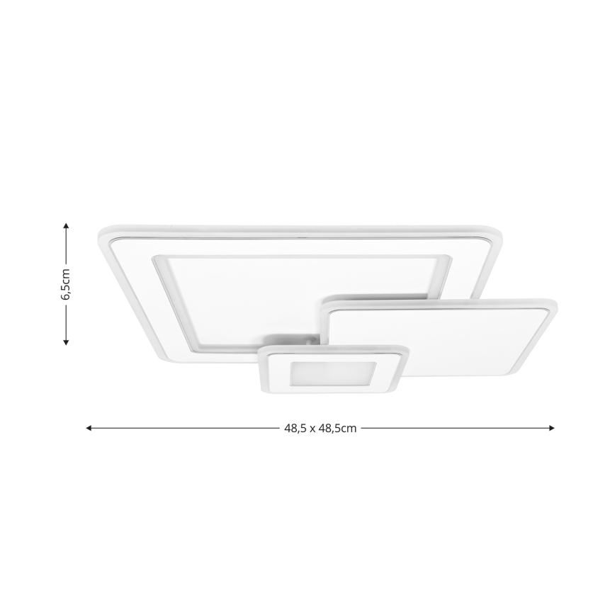 Brilagi - LED Dimmable φωτιστικό οροφής MODERN LED/93W/230V 2700-6500K 48,5x48,5 cm + τηλεχειριστήριο