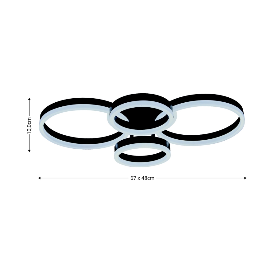 Brilagi - LED Dimmable φωτιστικό οροφής ORBITS LED/49W/230V 3000/4000/6000K + τηλεχειριστήριο