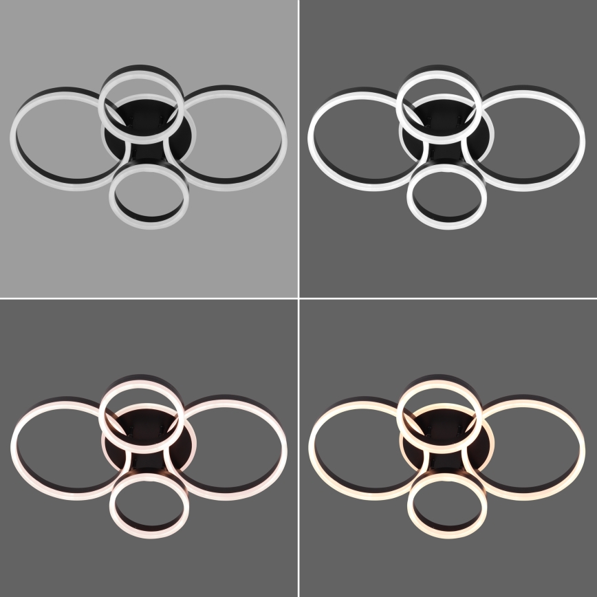 Brilagi - LED Dimmable φωτιστικό οροφής ORBITS LED/52W/230V 3000/4000/6000K + τηλεχειριστήριο