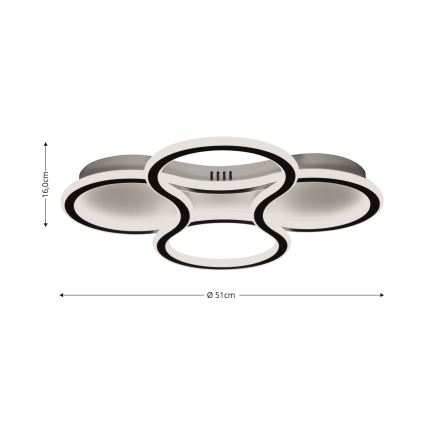 Brilagi - LED Dimmable φωτιστικό οροφής ORELLI LED/53W/230V 3000/4000/6000K + τηλεχειριστήριο