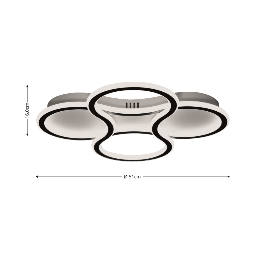 Brilagi - LED Dimmable φωτιστικό οροφής ORELLI LED/53W/230V 3000/4000/6000K + τηλεχειριστήριο