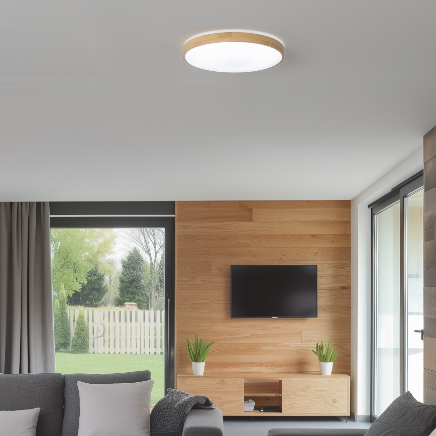 Brilagi - LED Dimmable φωτιστικό οροφής PINE LED/24W/230V + τηλεχειριστήριο
