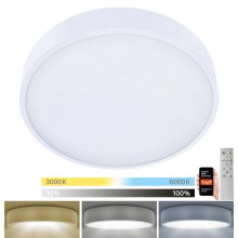 Brilagi - LED Dimmable φωτιστικό οροφής POOL SMART LED/48W/230V 40 cm 3000-6000K Wi-Fi Tuya + τηλεχειριστήριο λευκό