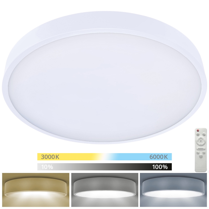 Brilagi - LED Dimmable φωτιστικό οροφής POOL SMART LED/60W/230V 3000-6000K 50 cm + τηλεχειριστήριο λευκό