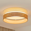 Brilagi - LED Dimmable φωτιστικό οροφής ROYAL YUTE LED/24W/230V διάμετρος 45 cm 3000/4000/6500K μπεζ/κρεμ  + τηλεχειριστήριο