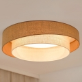 Brilagi - LED Dimmable φωτιστικό οροφής SHINE LED/24W/230V διάμετρος 60 cm 3000/4000/6500K μπεζ/κρεμ + τηλεχειριστήριο