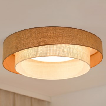 Brilagi - LED Dimmable φωτιστικό οροφής SHINE LED/24W/230V διάμετρος 60 cm 3000/4000/6500K μπεζ/κρεμ + τηλεχειριστήριο