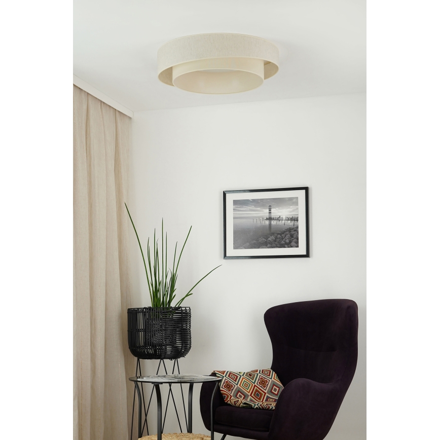 Brilagi - LED Dimmable φωτιστικό οροφής SHINE LED/24W/230V 3000/4000/6500K κρεμ + τηλεχειριστήριο