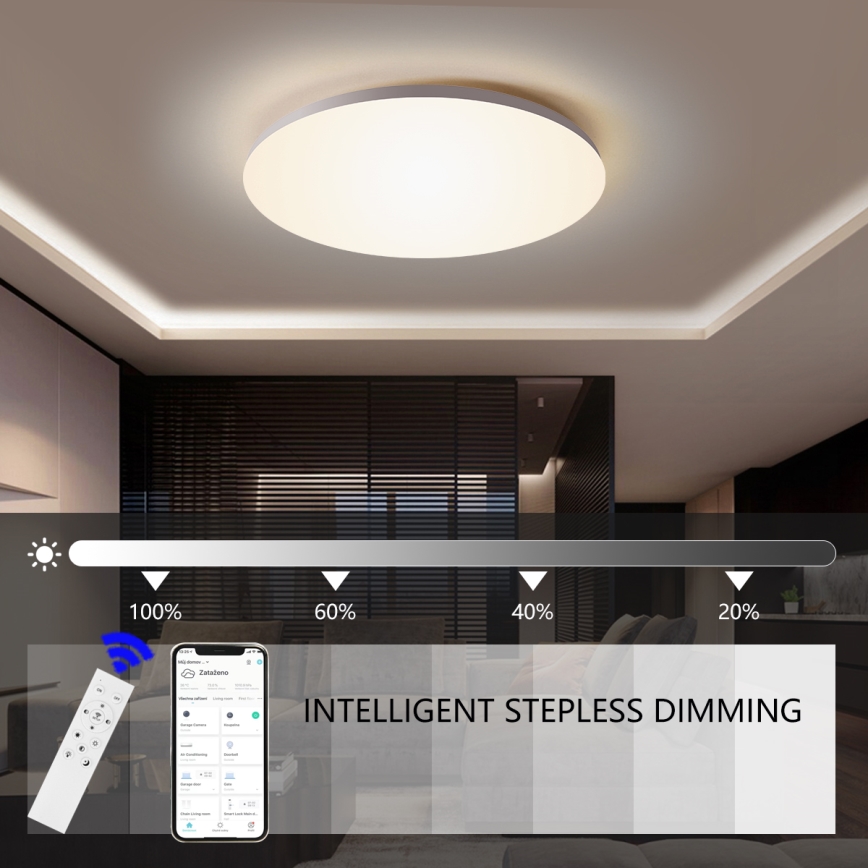 Brilagi - LED Dimmable φωτιστικό οροφής SMART LED/24W/230V 2700-6500K Wi-Fi Tuya + τηλεχειριστήριο