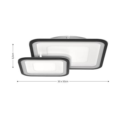 Brilagi - LED Dimmable φωτιστικό οροφής TANDORA LED/49W/230V 3000/4000/6000K + τηλεχειριστήριο