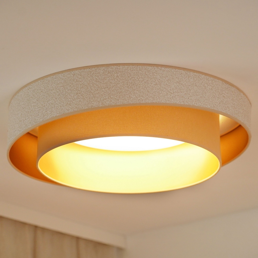 Brilagi - LED Dimmable φωτιστικό οροφής VEGAS SHINE LED/24W/230V διάμετρος 60 cm 3000/4000/6500K κρεμ/μπεζ + τηλεχειριστήριο