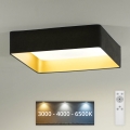 Brilagi - LED Dimmable φωτιστικό οροφής VELVET SQUARE LED/24W/230V 3000/4000/6500K + τηλεχειριστήριο γκρι