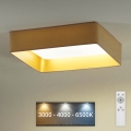Brilagi - LED Dimmable φωτιστικό οροφής VELVET SQUARE LED/24W/230V 3000/4000/6500K + τηλεχειριστήριο μπεζ