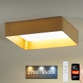 Brilagi - LED Dimmable φωτιστικό οροφής VELVET SQUARE SMART LED/36W/230V 2700-6500K Wi-Fi Tuya + τηλεχειριστήριο μπεζ
