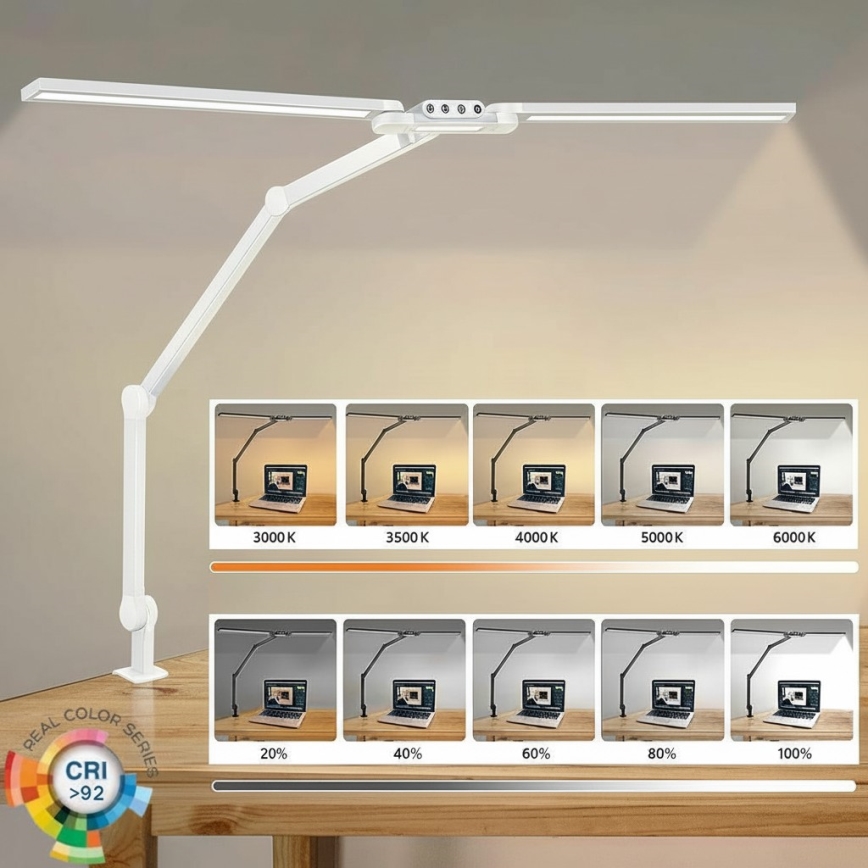 Brilagi - LED Dimming αφής εύκαμπτο Επιτραπέζιο φωτιστικό VARIO LED/24W/230V 3000-6500K CRI 92 λευκό