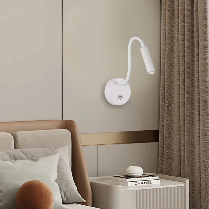 Brilagi - LED Dimming εύκαμπτο τοίχου φωτιστικό MAYA 1xG9/4W/230V λευκό 2700-6500K Wi-Fi Tuya