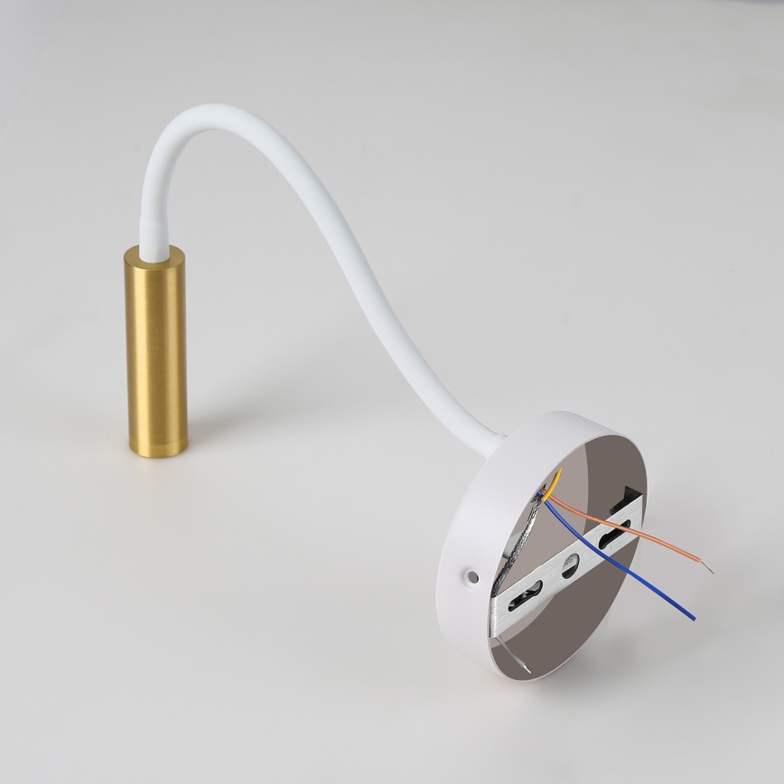 Brilagi - LED Dimming εύκαμπτο τοίχου φωτιστικό MAYA 1xG9/4W/230V λευκό/χρυσό 2700-6500K Wi-Fi Tuya