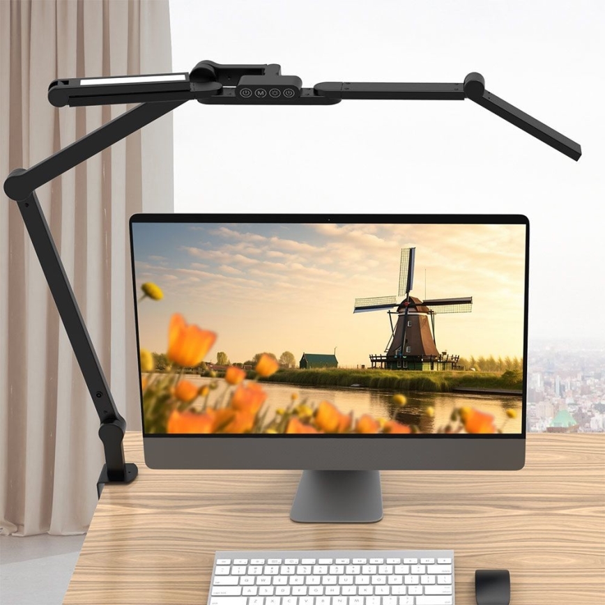 Brilagi - LED Dimming εύκαμπτο Επιτραπέζιο φωτιστικό VARIO LED/24W/230V 3000-6500K CRI 92 μαύρο