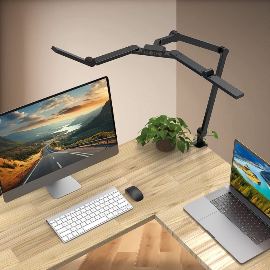 Brilagi - LED Dimming εύκαμπτο Επιτραπέζιο φωτιστικό VARIO LED/24W/230V 3000-6500K CRI 92 μαύρο