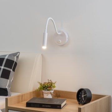 Brilagi - LED Dimming εύκαμπτο τοίχου φωτιστικό MAYA 1xG9/4W/230V λευκό 2700-6500K Wi-Fi Tuya