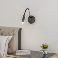 Brilagi - LED Dimming εύκαμπτο τοίχου φωτιστικό MAYA 1xG9/4W/230V μαύρο 2700-6500K Wi-Fi Tuya