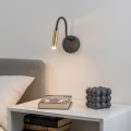 Brilagi - LED Dimming εύκαμπτο τοίχου φωτιστικό MAYA 1xG9/4W/230V μαύρο/χρυσό 2700-6500K Wi-Fi Tuya