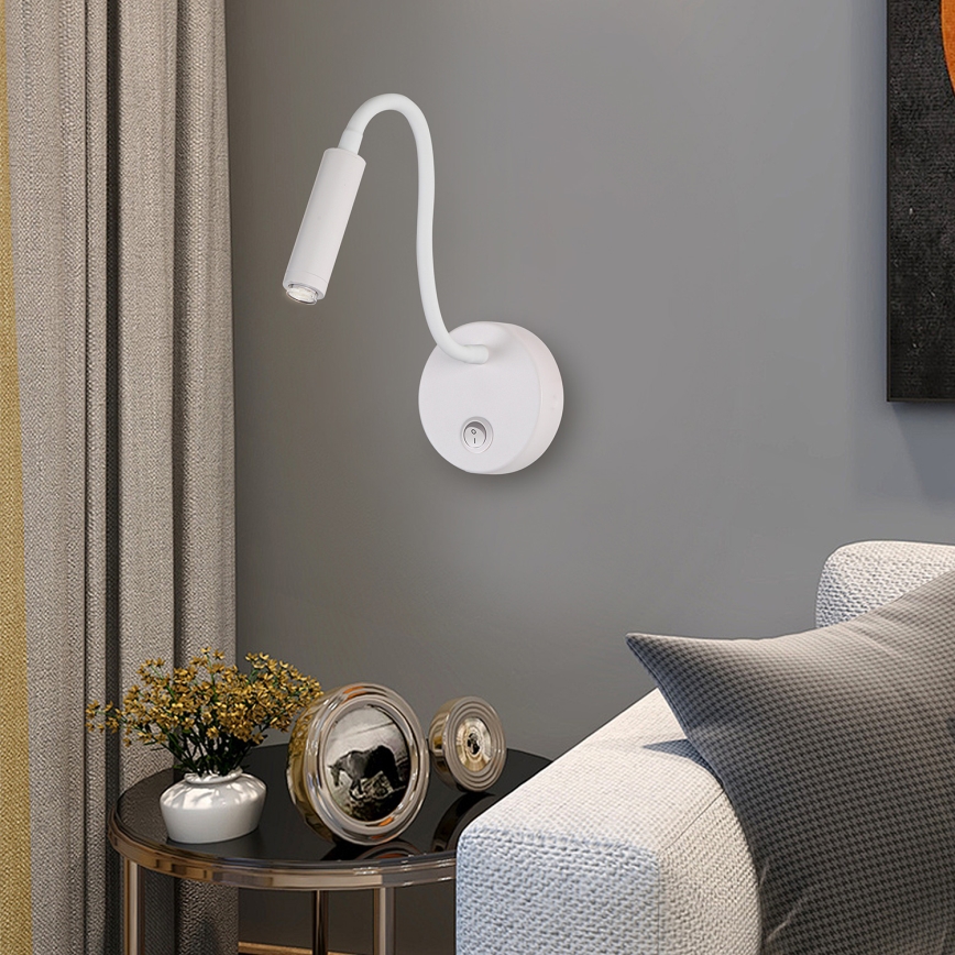Brilagi - LED Dimming εύκαμπτο τοίχου φωτιστικό MAYA 1xG9/4W/230V λευκό 2700-6500K Wi-Fi Tuya