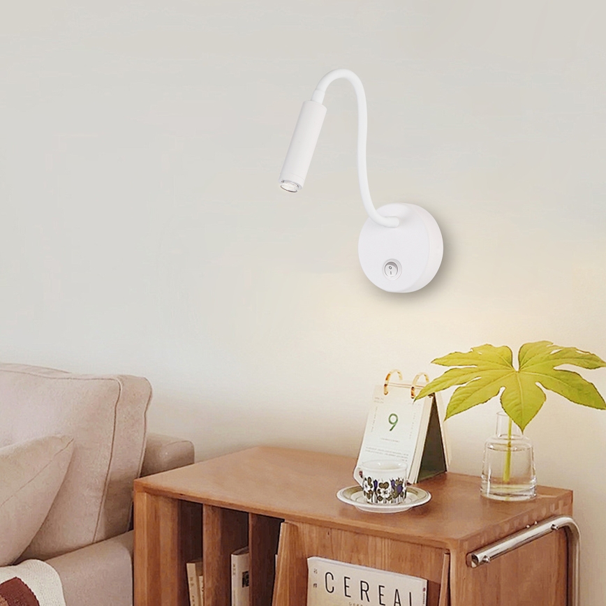 Brilagi - LED Dimming εύκαμπτο τοίχου φωτιστικό MAYA 1xG9/4W/230V λευκό 2700-6500K Wi-Fi Tuya