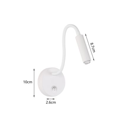 Brilagi - LED Dimming εύκαμπτο τοίχου φωτιστικό MAYA 1xG9/4W/230V λευκό 2700-6500K Wi-Fi Tuya