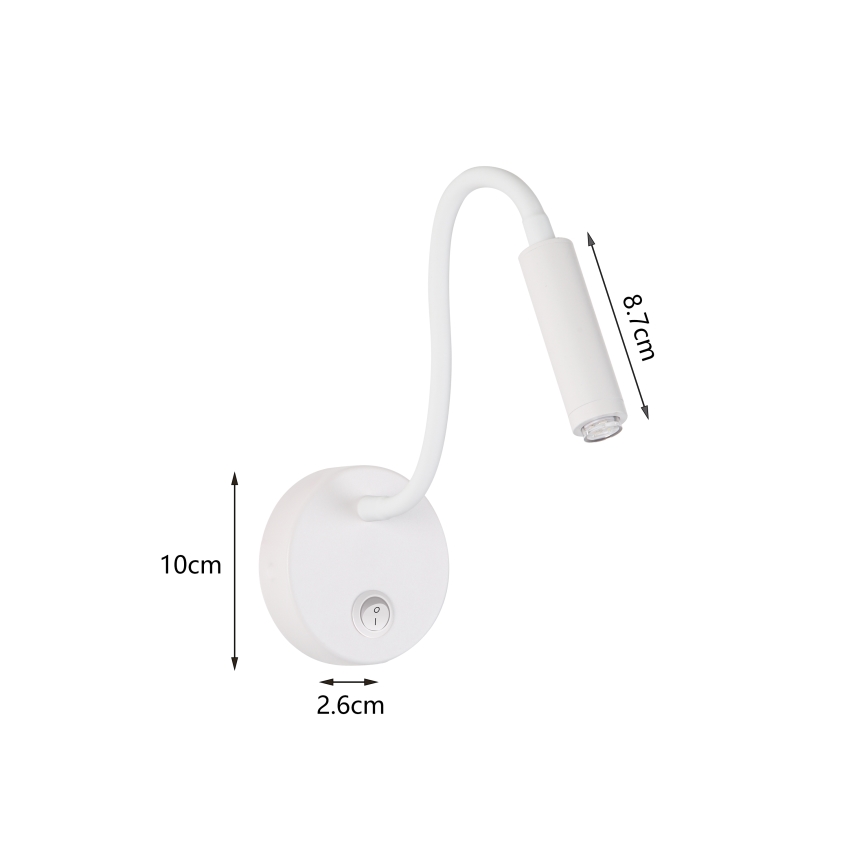 Brilagi - LED Dimming εύκαμπτο τοίχου φωτιστικό MAYA 1xG9/4W/230V λευκό 2700-6500K Wi-Fi Tuya