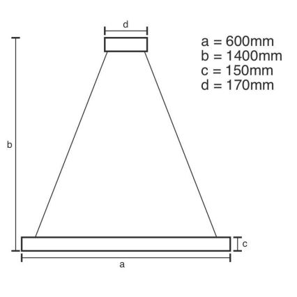 Brilagi - LED Dimming κρεμαστό φωτιστικό οροφής HALO LED/40W/230V + τηλεχειριστήριο