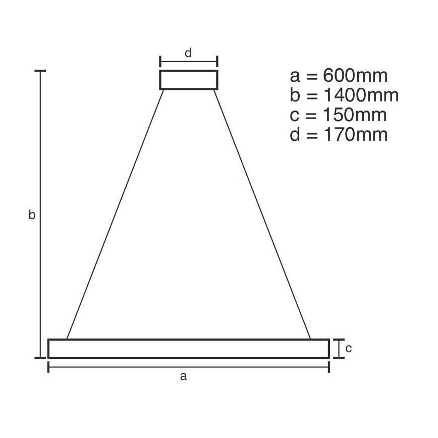 Brilagi - LED Dimming κρεμαστό φωτιστικό οροφής HALO LED/40W/230V + τηλεχειριστήριο