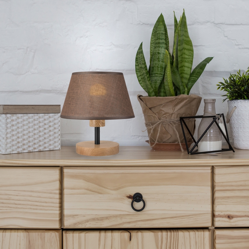 Brilagi - LED Eπιτραπέζιο φωτιστικό ANTHONY 1xE14/40W/230V δρυς/καφέ