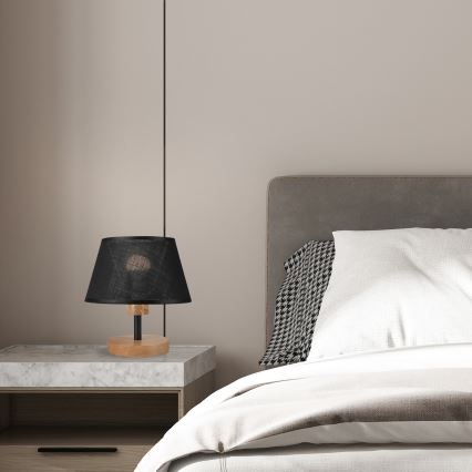 Brilagi - LED Eπιτραπέζιο φωτιστικό ANTHONY 1xE14/40W/230V δρυς/μαύρο