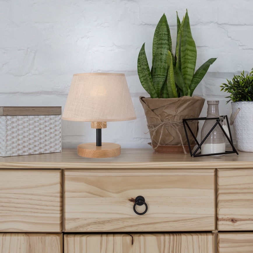 Brilagi - LED Eπιτραπέζιο φωτιστικό ANTHONY 1xE14/40W/230V δρυς/μπεζ