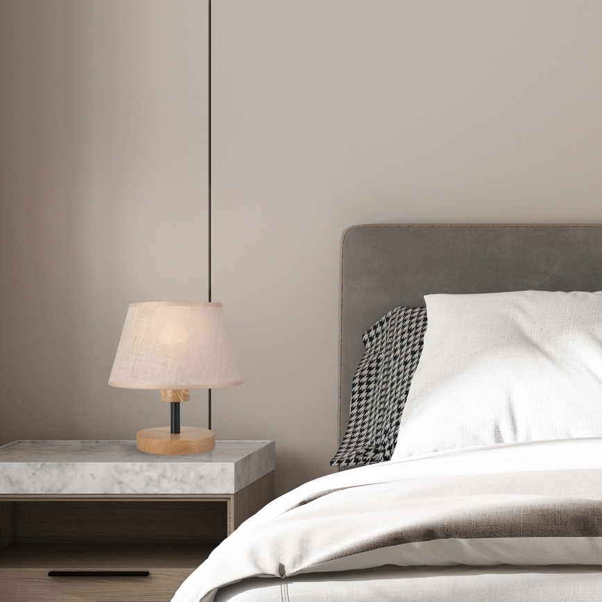 Brilagi - LED Eπιτραπέζιο φωτιστικό ANTHONY 1xE14/40W/230V δρυς/μπεζ